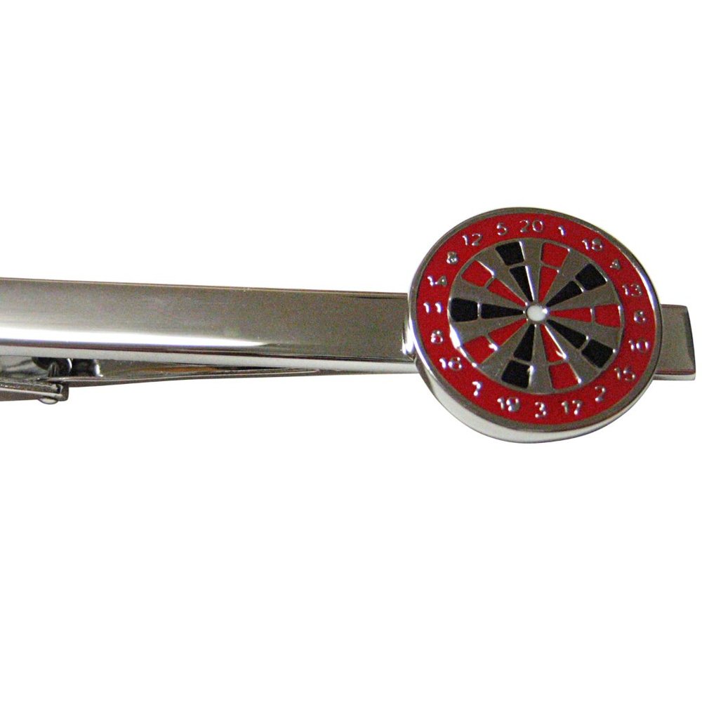 Duplicate Red Dartboard Square Tie Clip - image 1